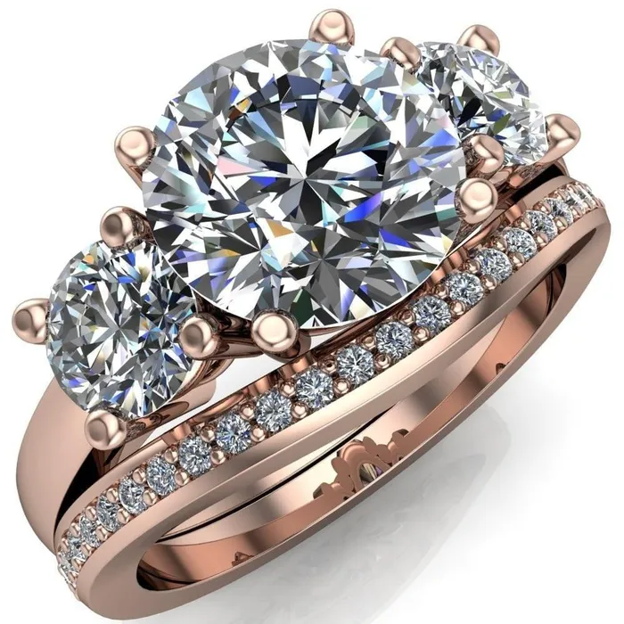 Danelle Round Center Stone Under Bezel Engagement Ring Fire Brilliance Rings Danelle Round Center Stone Under Bezel Engagement Ring Fire Brilliance Rings