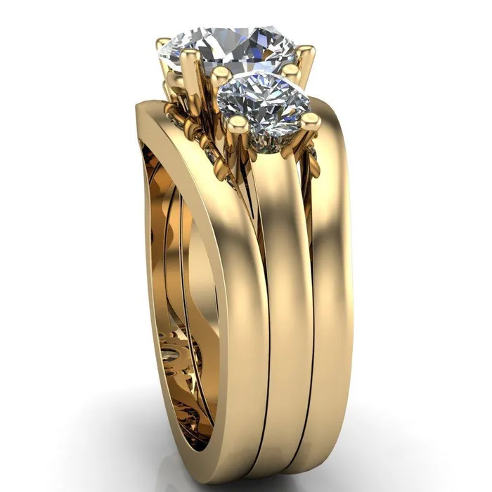 Danelle Round Center Stone Under Bezel Engagement Ring Fire Brilliance Rings