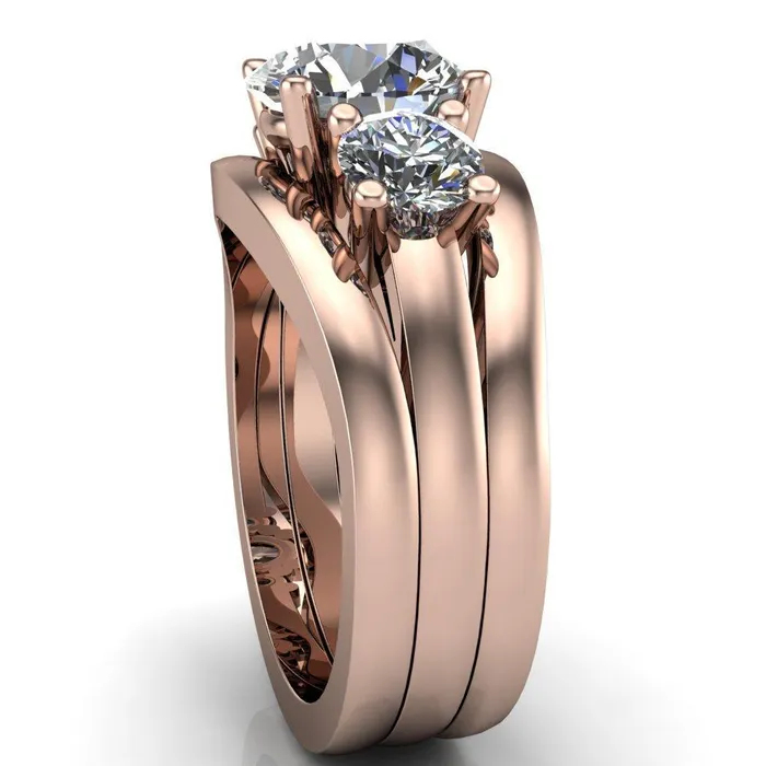 Danelle Round Center Stone Under Bezel Engagement Ring Fire Brilliance Rings