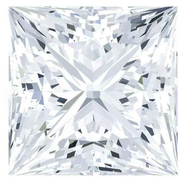 Earrings Charles Colvard Princess Moissanite FIRE BRILLIANCE