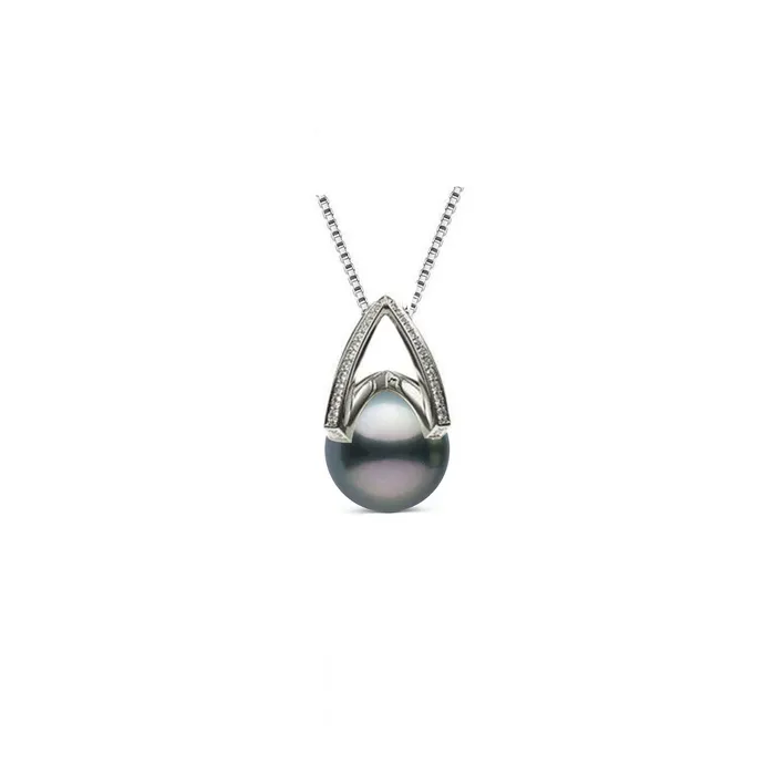 Earrings Elegant Saltwater Tahitian Pearl Set WS00007 Pearly Lustre