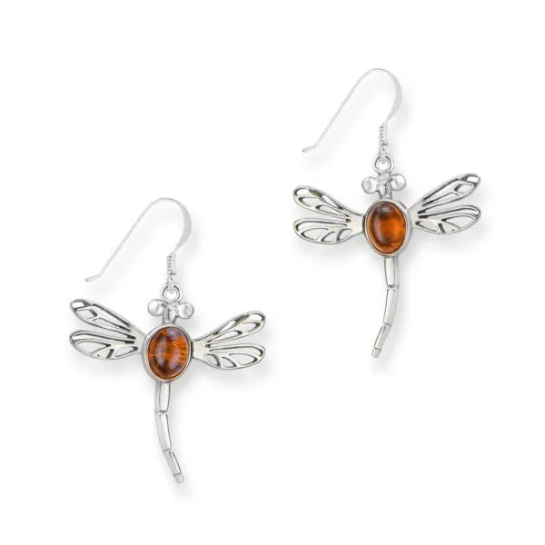 Earrings Hamilton Young Outlander Inspired Dragonfly Amber Earrings