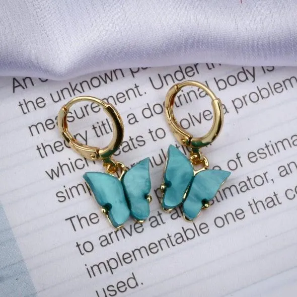 Earrings Jewelvers 14k Gold Filled Butterfly Hoop Earrings Earrings Jewelvers 14k Gold Filled Butterfly Hoop Earrings