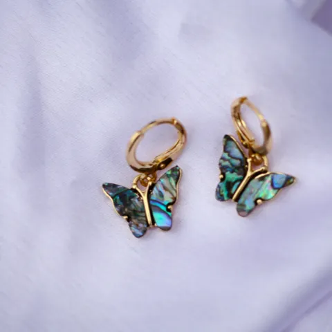 Earrings Jewelvers 14k Gold Filled Butterfly Hoop Earrings Earrings Jewelvers 14k Gold Filled Butterfly Hoop Earrings
