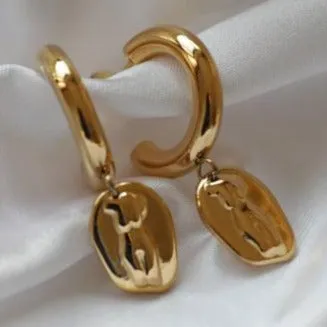 Earrings Jewelvers 18K GoldFilled Female Body Hoop Earrings