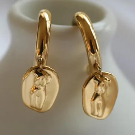 Earrings Jewelvers 18K GoldFilled Female Body Hoop Earrings