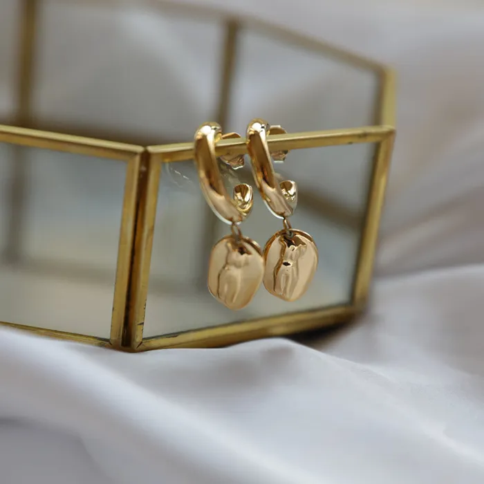 Earrings Jewelvers 18K GoldFilled Female Body Hoop Earrings