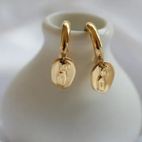 Earrings Jewelvers 18K GoldFilled Female Body Hoop Earrings