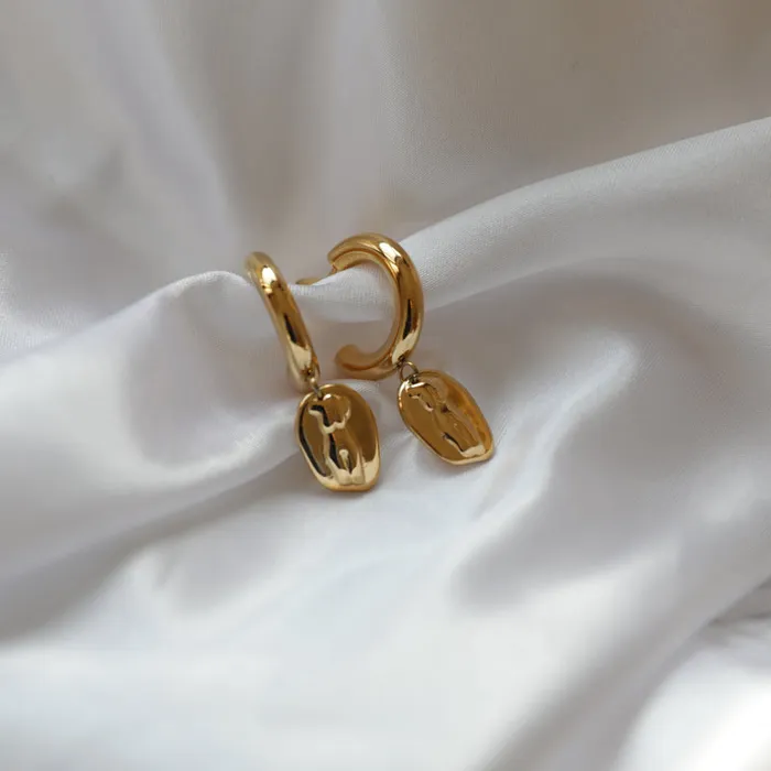 Earrings Jewelvers 18K GoldFilled Female Body Hoop Earrings