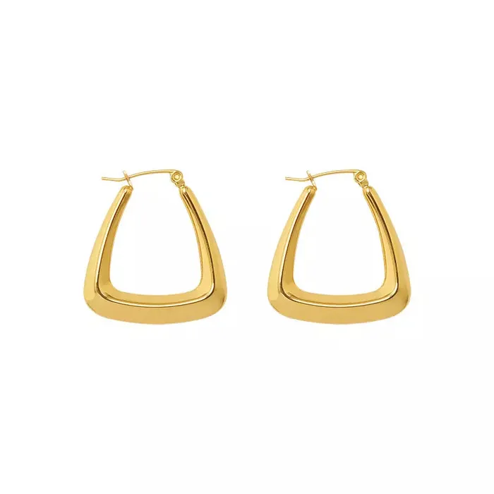 Earrings Jewelvers 18K GoldFilled Triangle Hoop Earrings Earrings Jewelvers 18K GoldFilled Triangle Hoop Earrings