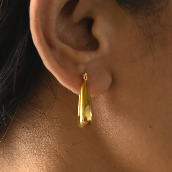 Earrings Jewelvers 18K GoldFilled Triangle Hoop Earrings Earrings Jewelvers 18K GoldFilled Triangle Hoop Earrings