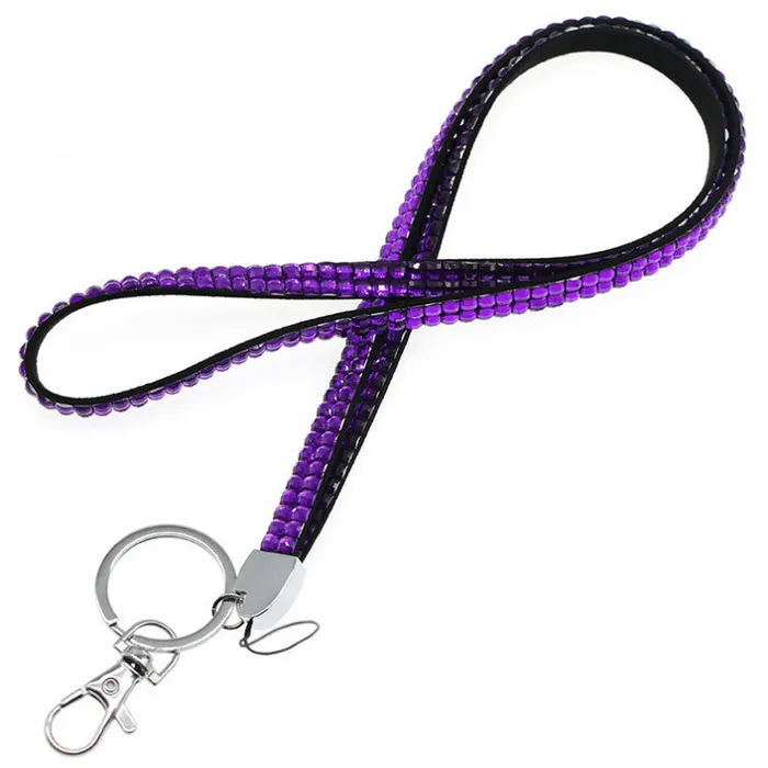 Earrings LY04 Purple Crystal Lanyard POLLY