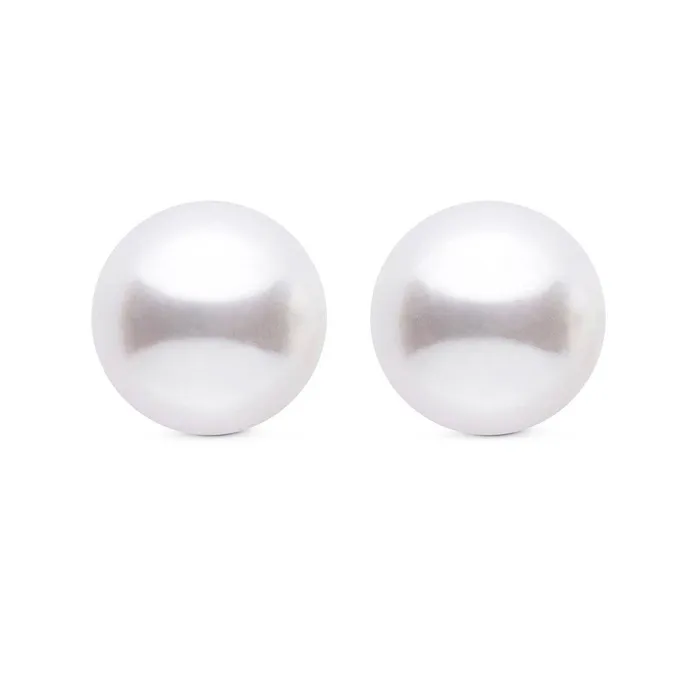 Earrings Pearly Lustre Customization Freshwater White Round Pearl Earrings Stud WA00017 Earrings Pearly Lustre Customization Freshwater White Round Pearl Earrings Stud WA00017