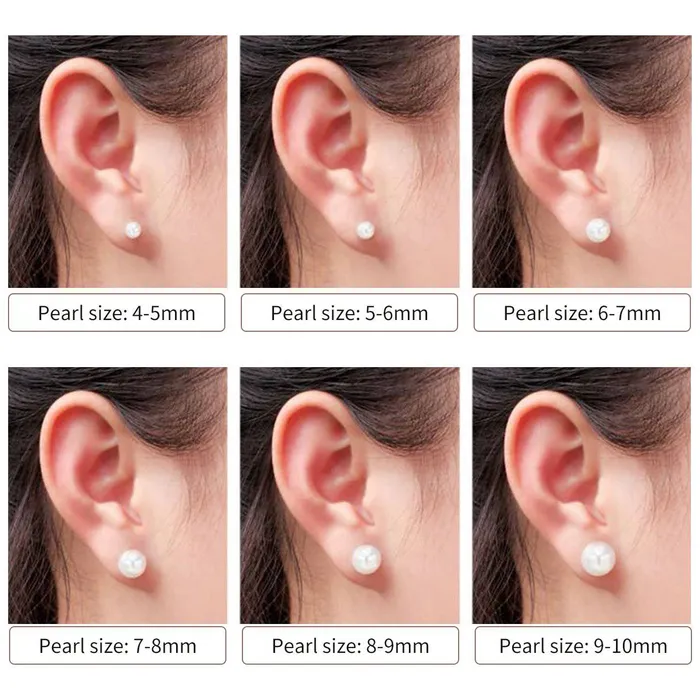 Earrings Pearly Lustre Customization Freshwater White Round Pearl Earrings Stud WA00017