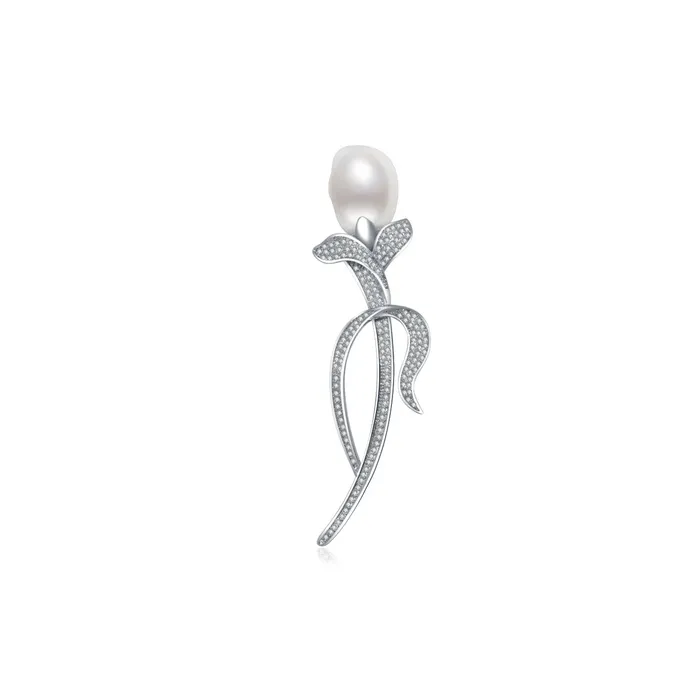 Earrings Pearly Lustre Elegant Baroque Pearl Brooch WC00051