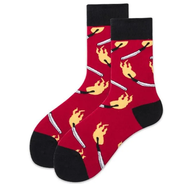 Earrings POLLY SF665 Red Lite Match Socks