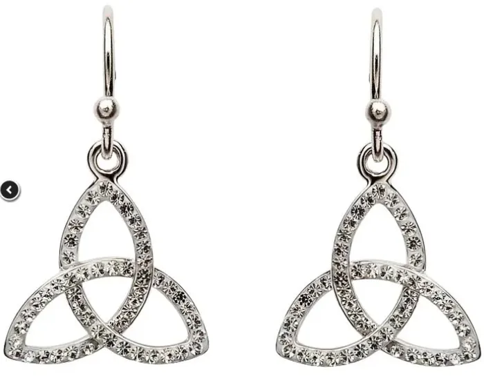 Earrings Shanore Trinity knot Earring Embellished With Crystals