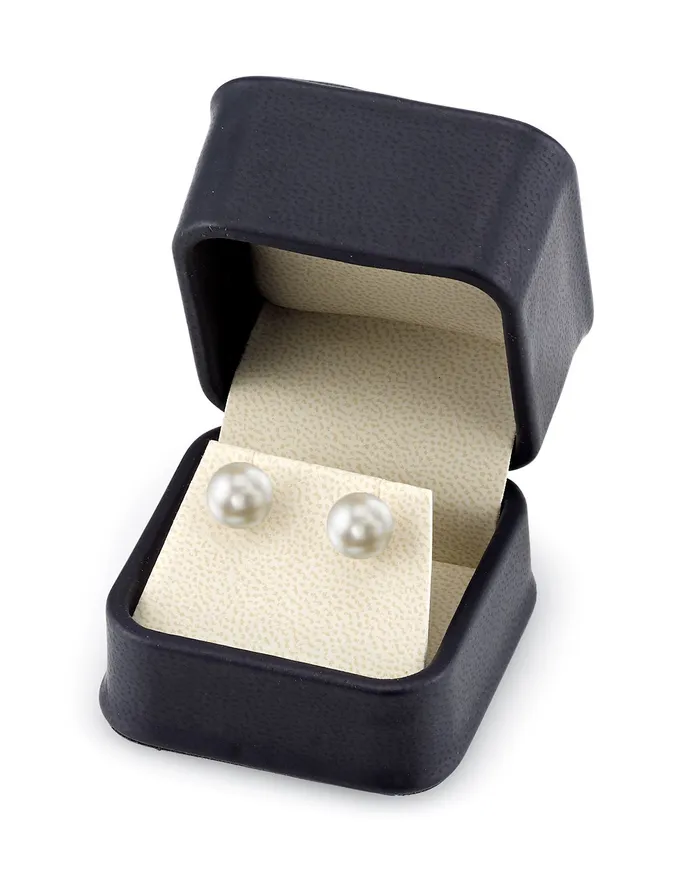Earrings spt 95100mm White Akoya Round Pearl Stud Earrings