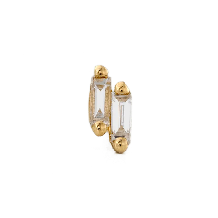 Earrings Suzanne Kalan Double Baguette