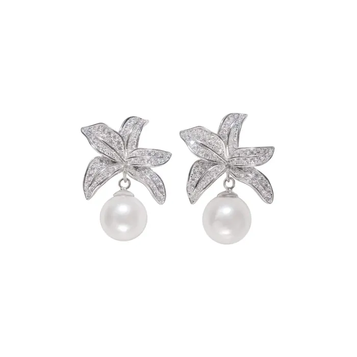 Elegant Freshwater Pearl Earrings WE00178 Pearly Lustre Earrings