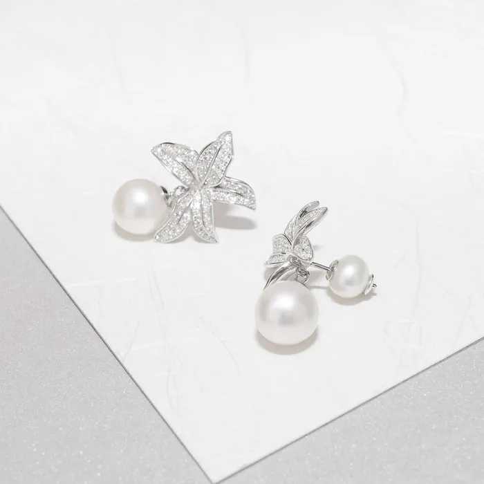 Elegant Freshwater Pearl Earrings WE00178 Pearly Lustre Earrings