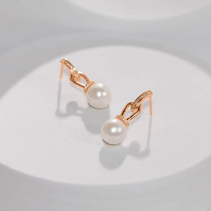 Elegant Freshwater Pearl Earrings WE00377 Pearly Lustre Earrings