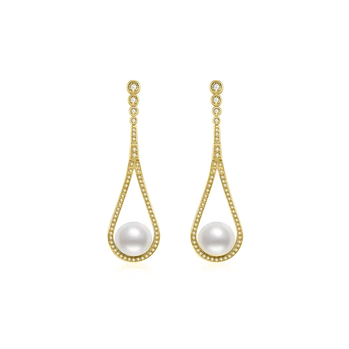 Elegant Freshwater Pearl Earrings WE00378 Pearly Lustre Earrings