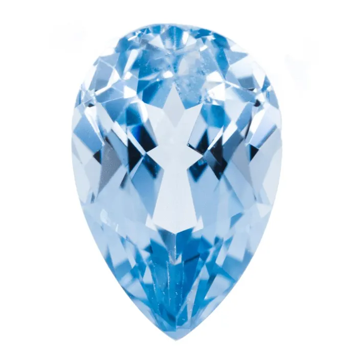 Fire Brilliance FAB LabGrown Pear Aqua Blue Spinel Stone Size Rings