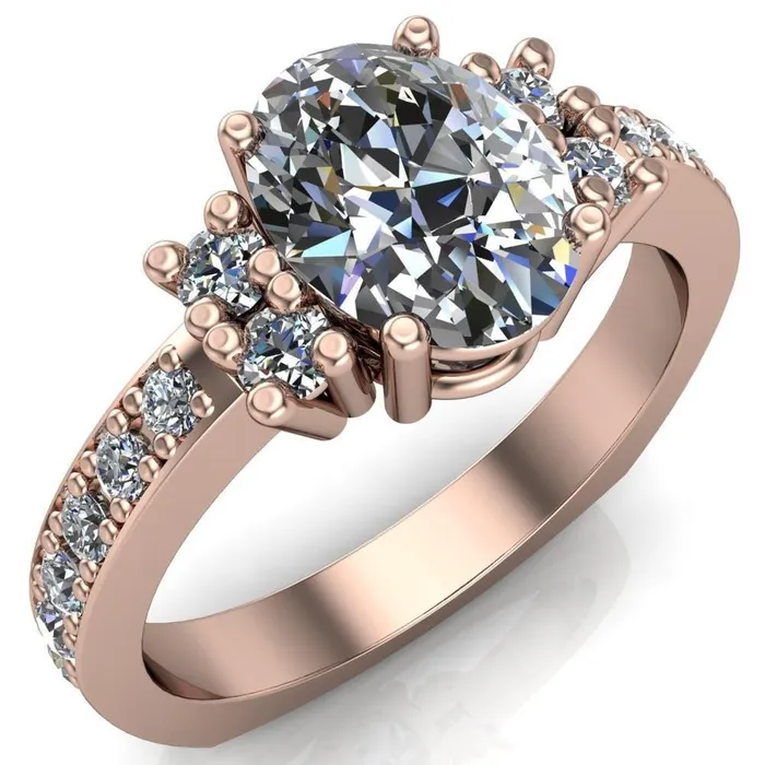 Fire Brilliance Rings Arcadia Oval Diamond Channel Under Bezel Engagement Ring Fire Brilliance Rings Arcadia Oval Diamond Channel Under Bezel Engagement Ring