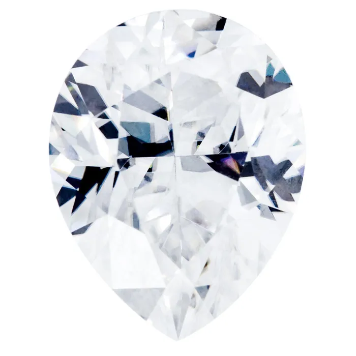 Fire Brilliance Rings Crushed Ice Pear First Crush FAB Moissanite Loose Stone