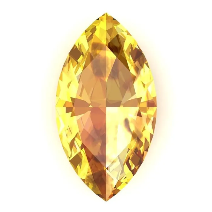 Fire Brilliance Rings FAB LabGrown Marquise Yellow Sapphire Stone Size
