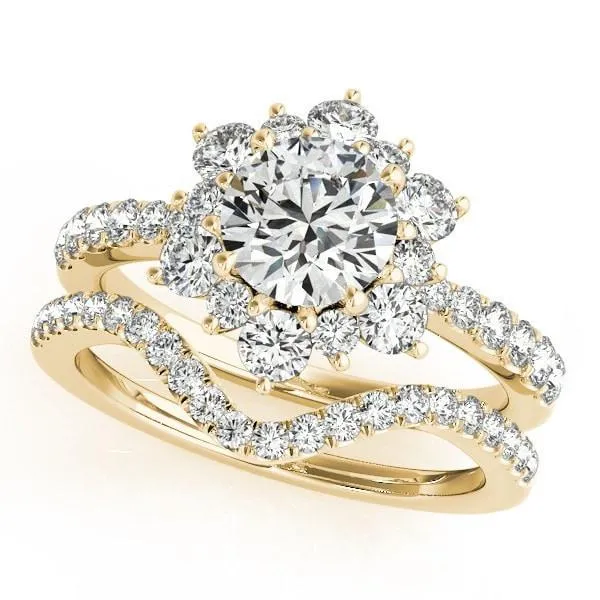 Fire Brilliance Rings Hana Round Center Stone Cathedral Halo Engagement Ring Fire Brilliance Rings Hana Round Center Stone Cathedral Halo Engagement Ring