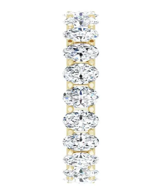 Fire Brilliance Rings Prestine Oval Moissanite Full Eternity Band