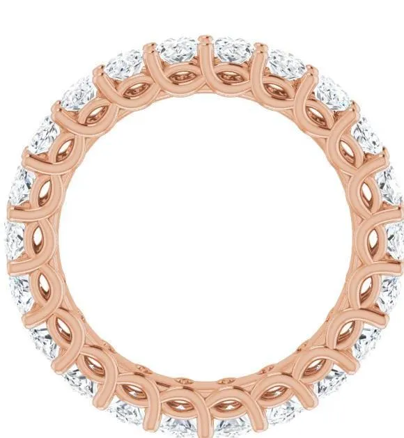 Fire Brilliance Rings Prestine Oval Moissanite Full Eternity Band