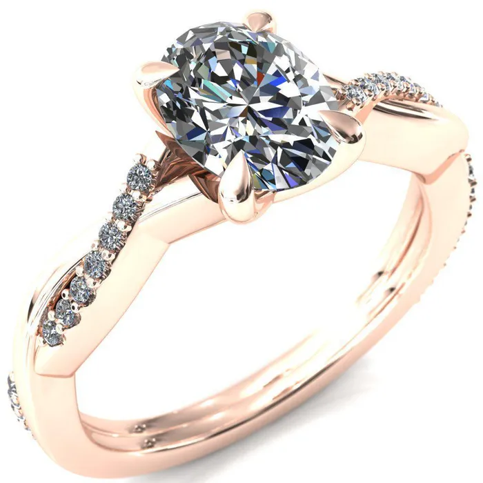 Fire Brilliance Rings Shana Oval Center Stone 4 Claw Prong 12 Infinity Diamond Accent Ring Engagement Ring Fire Brilliance Rings Shana Oval Center Stone 4 Claw Prong 12 Infinity Diamond Accent Ring Engagement Ring