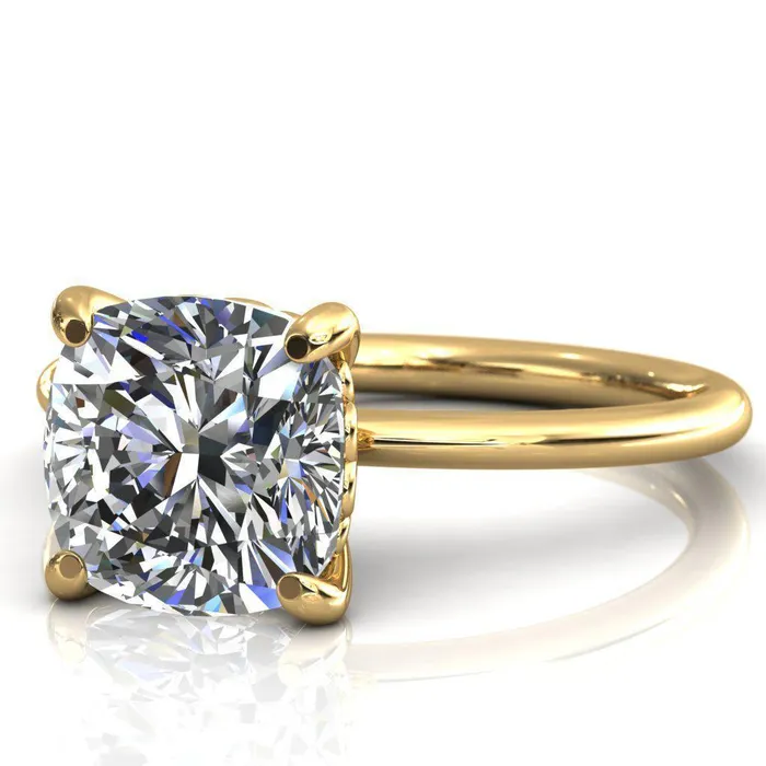 Fire Brilliance Rings Sweet Cushion Center Stone Central Heart Arabesque Engagement Ring