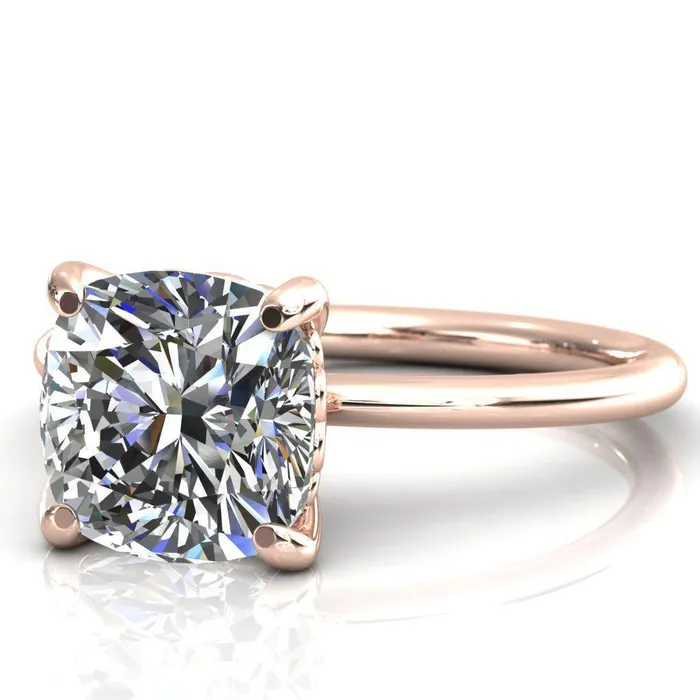 Fire Brilliance Rings Sweet Cushion Center Stone Central Heart Arabesque Engagement Ring