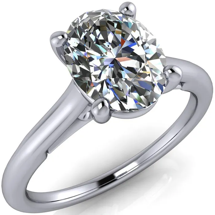 Fire Brilliance Rings Willie Oval Center Stone Bow Under Cathedral Engagement Ring