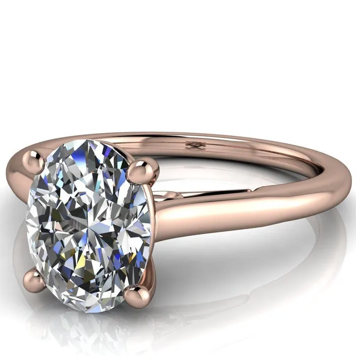 Fire Brilliance Rings Willie Oval Center Stone Bow Under Cathedral Engagement Ring