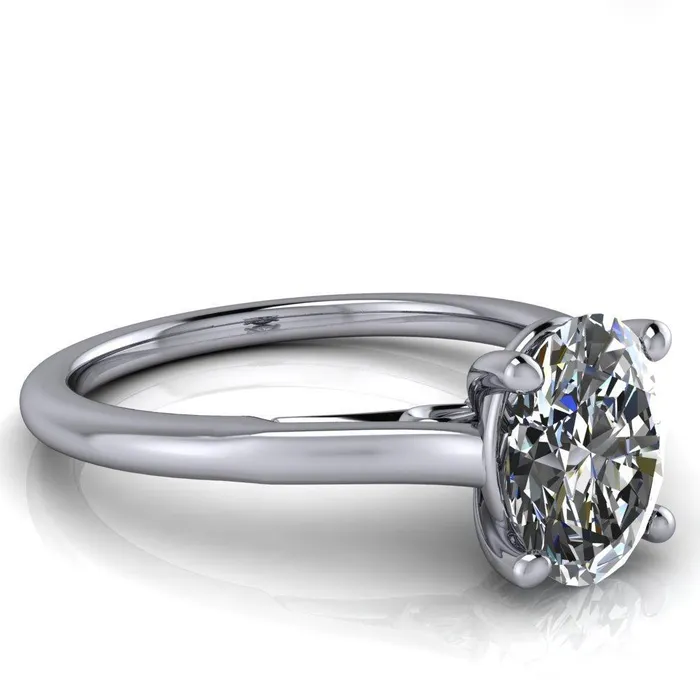 Fire Brilliance Rings Willie Oval Center Stone Bow Under Cathedral Engagement Ring
