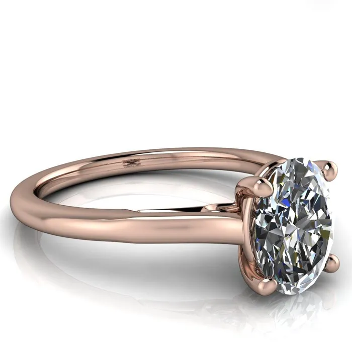 Fire Brilliance Rings Willie Oval Center Stone Bow Under Cathedral Engagement Ring