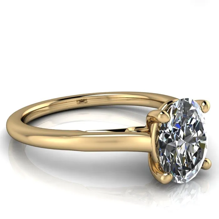 Fire Brilliance Rings Willie Oval Center Stone Bow Under Cathedral Engagement Ring