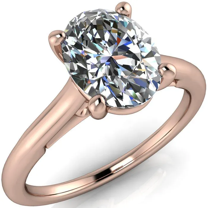 Fire Brilliance Rings Willie Oval Center Stone Bow Under Cathedral Engagement Ring