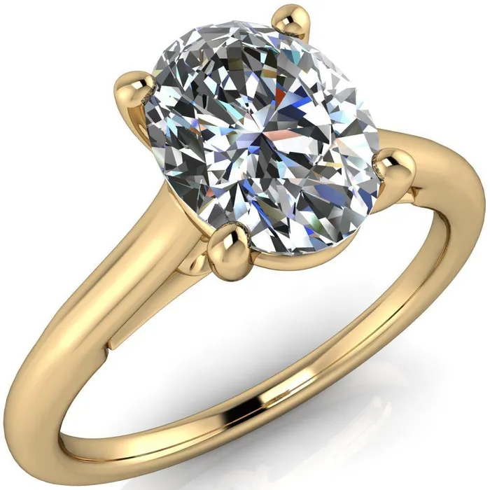 Fire Brilliance Rings Willie Oval Center Stone Bow Under Cathedral Engagement Ring