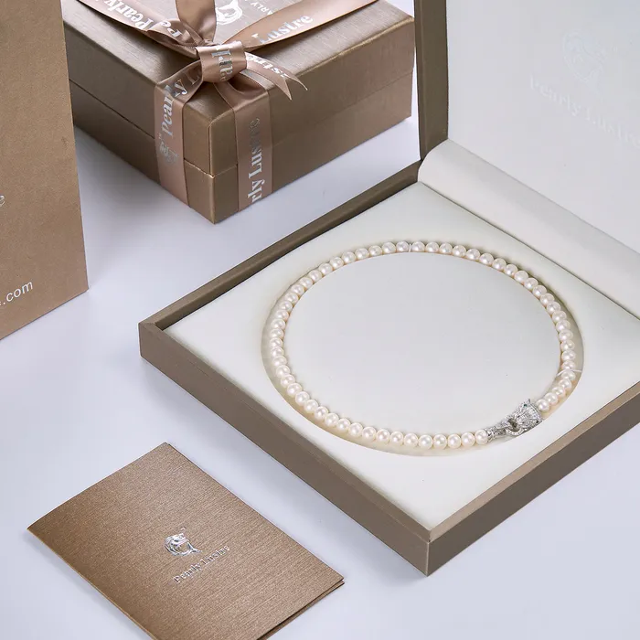 Freshwater Pearl Necklace WN00042 SAFARI Pearly Lustre Necklaces