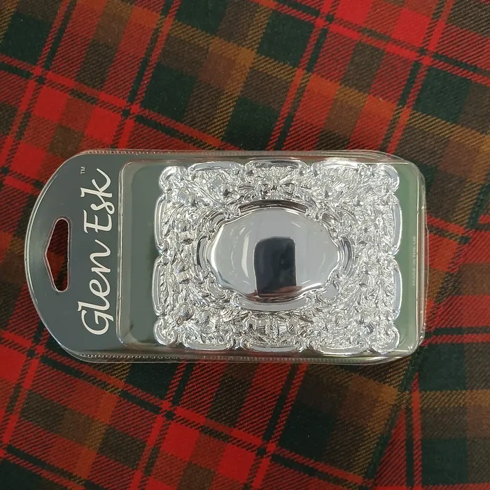 Glen Esk Earrings Chrome Thistle Boxed Buckle