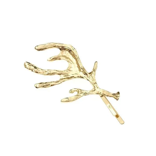 H525 Gold Tree Branch Hair Clip 01 Necklaces