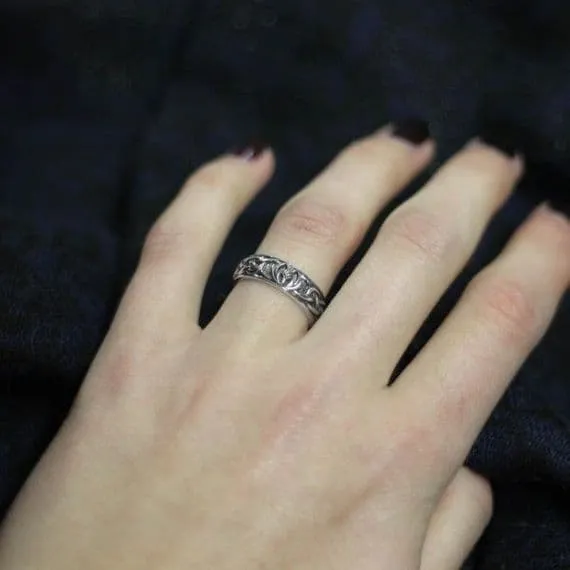 Hamilton Young Rings Silver Celtic WeddingCommitment Ring