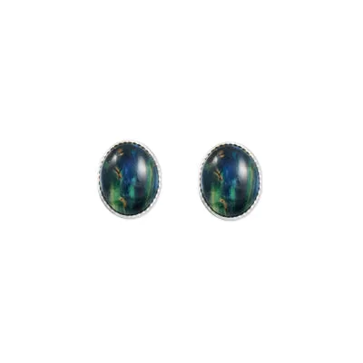 Heathergem Oval Stud Silver Earrings Charles Buyers Earrings