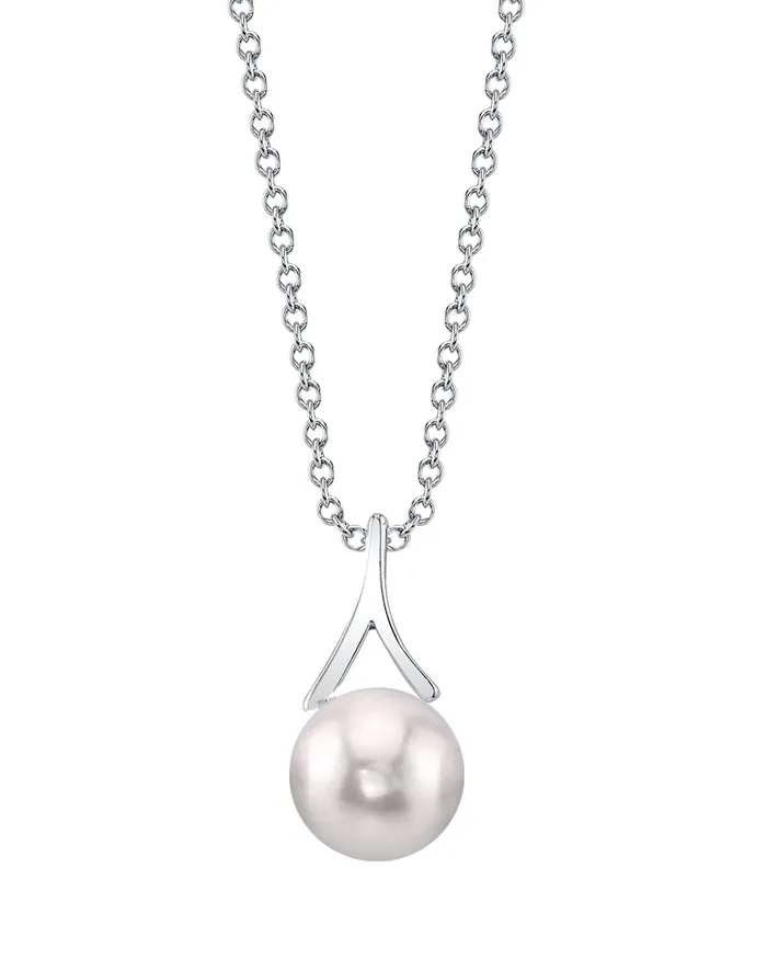Japanese Akoya Pearl Wren Pendant spt Necklaces